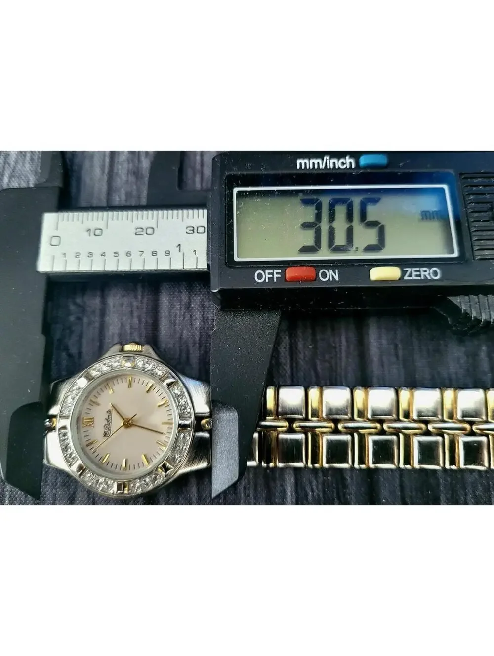 Rare Vintage Dufonte Woman's Diamond Bezel‎ Enamel Dial Watch